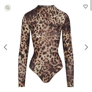 Dolce & Gabbana z Skims MILKY SHEER MOCK NECK BODYSUIT size M